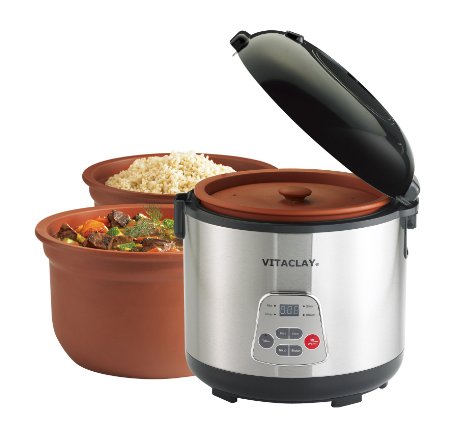 VitaClay VF7700-8 Chef Gourmet 8-Cup Rice and Slow Cooker