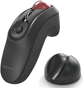 ELECOM Handheld Bluetooth Thumb-operated Trackball Mouse, 10-Button Function with Smooth Tracking, Precision Optical Gaming Sensor, Left / Right Handed (M-RT1BRXBK)