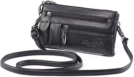 Cellphone Purse Women Crossbody Phone Bag Wristlet Wallet Leather Clutch Handbag for Cards Smartphone   Katloo Nail Clipper (Black)