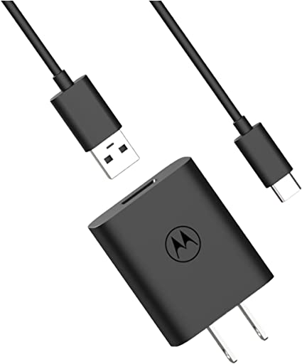 Motorola TurboPower 20 QC3.0 Charger with 1m USB-A to USB-C Cable for Moto G100, G Power (2020/2021/2022), G Stylus (2020/2021/2022/5G), One 5G/5G UW/5G Ace/5G UW Ace, Edge/Edge