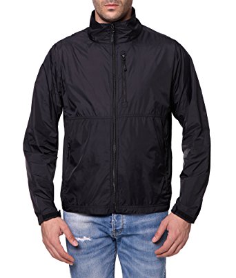 Trailside Supply Co. Men's Standard Water-Resistant Nylon Windbreaker Front-Zip up Jacket