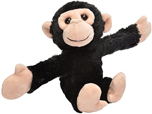 Wild Republic Huggers, Chimp Plush Toy, Slap Bracelet, Stuffed Animal, Kids Toys, 8 inches