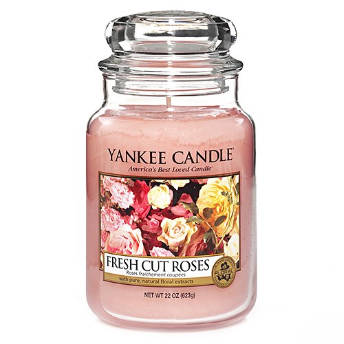 Yankee Candle Fresh Cut Roses Jar Candle, Large - Pink