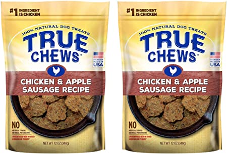 True Chews Chicken and Apple Sausage Recipe 12 oz (Pack of 2)