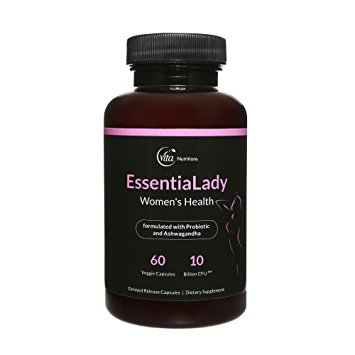 EssentiaLady Probiotics for Women of All Ages | Doctor Formulated with Clinically Backed Strains Including L. Rhamnosus and L. Reuteri | Supports Vaginal, Urinary Tract, Digestive, and Immune Health