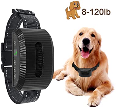 Bark Collar Rechargeable - Shock Collar for Small Large Dogs Adjustable Size, Automatic Vibration and Sound Care Modes Anti Barking Dog Shock Collar, Petsafe Waterproof Dog Barking Deterrent Devices