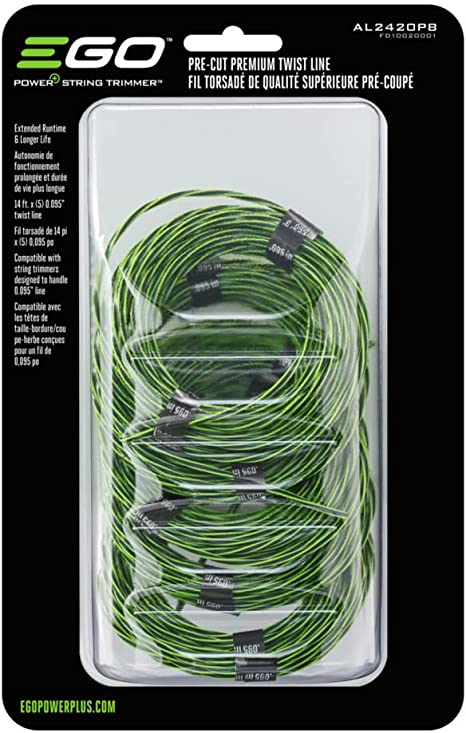 EGO AL2420PB Pre-Cut Premium Twist Line for String Trimmer, Green