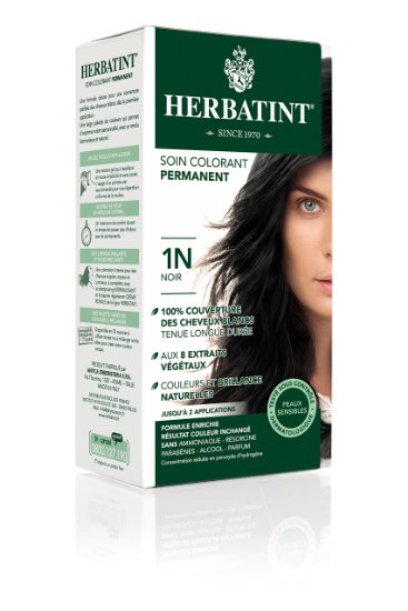 Herbatint Permanent Herbal Haircolor Gel 1N Black 456 Ounce