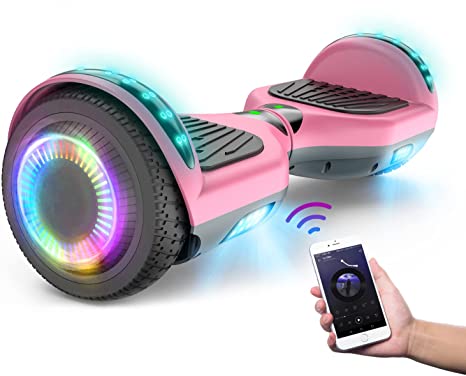 SISIGAD Hoverboard for Kids Ages 6-12, with Built-in Bluetooth Speaker and 6.5" Colorful Lights Wheels, Safety Certified Self Balancing Scooter Gift for Kids