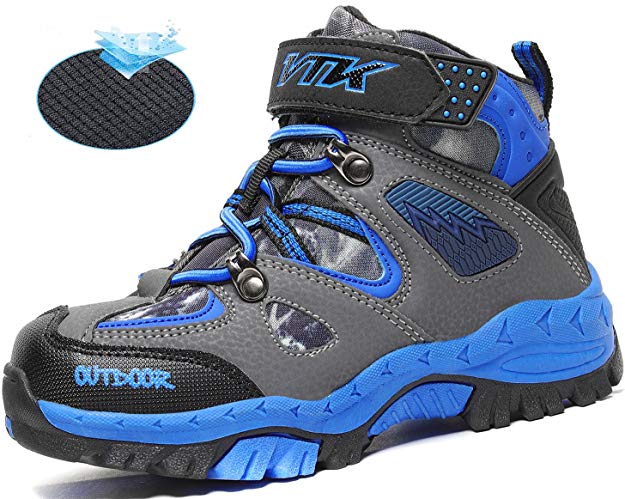 Littleplum Kids Hiking Boots Boys Waterproof Snow Boots Hiking Shoes for Girl Sneaker