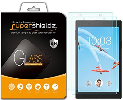 [2-Pack] Supershieldz for Lenovo Tab 4 8 (8 inch) [Tempered Glass] Screen Protector, Anti-Scratch, Anti-Fingerprint, Bubble Free, Lifetime Replacement Warranty