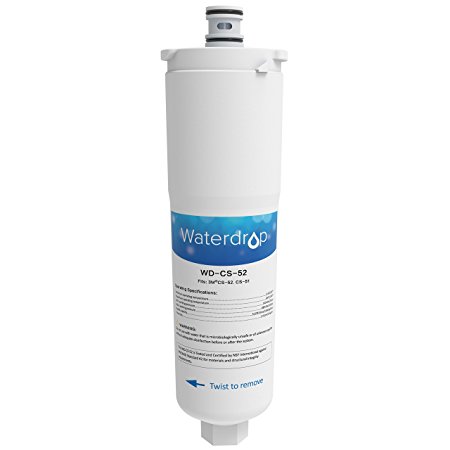 Waterdrop Refrigerator Water Filter Replacement for 3M CS-52, CS-51, Bosch CS-52, 1 Pack