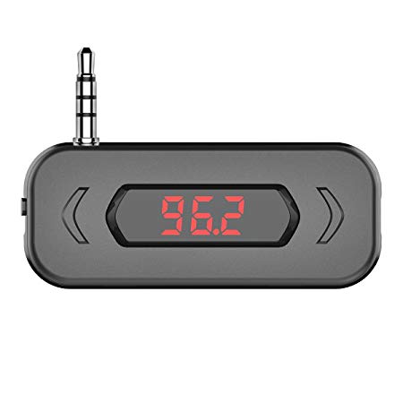 [Upgraded] FM Transmitter, Doosl 3.5mm FM Transmitter for Car Compatible with iPhone, iPad, iPod, Samsung, HTC, MP3, MP4 and More with 3.5mm Audio Jack
