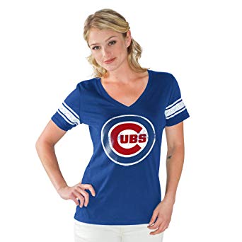 Chicago Cubs Women's Ballpark V-Neck T-Shirt - Royal