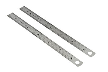 SE 9266SRP 6” Double-Sided Ruler in Both SAE/Metric, 2-Pack