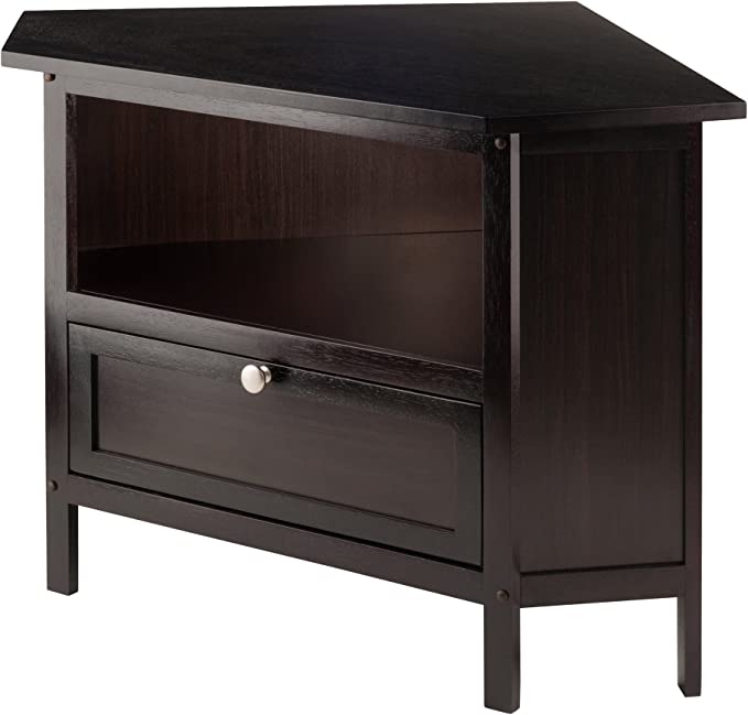 Winsome Wood Zena Corner TV Stand Espresso