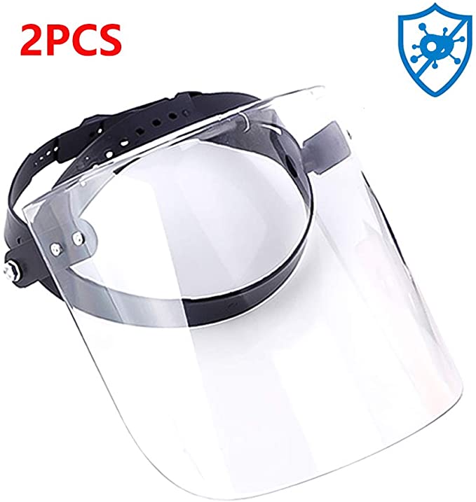 2PCS Face protection Transparent Protective Mask Anti-Saliva Protective Hat