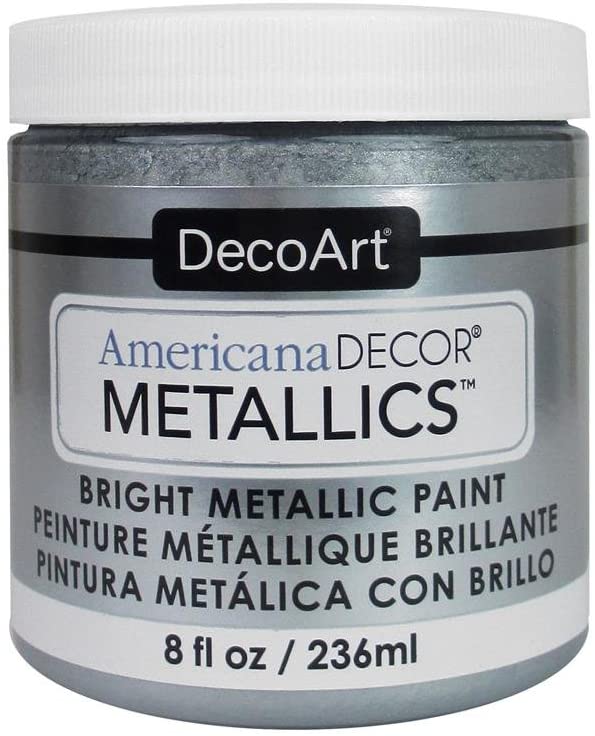 DecoArt Ameri Deco MTLC Americana Decor Metallics 8oz Silver, 1