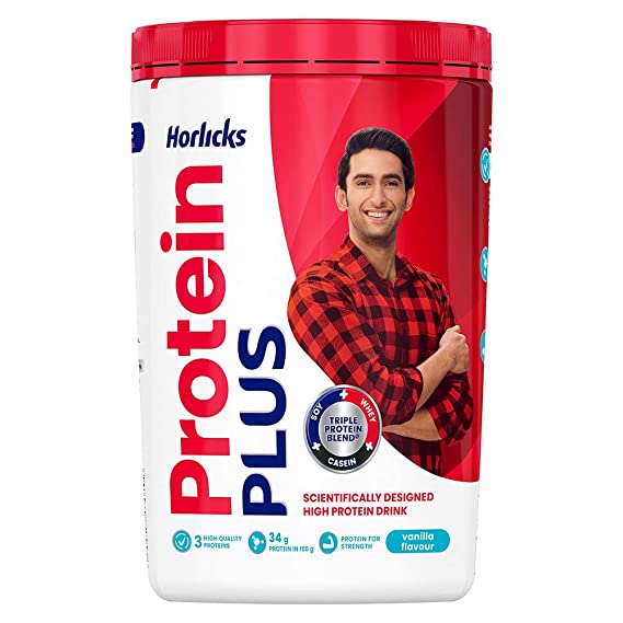 Horlicks Protein Plus Vanilla Container, 400 g