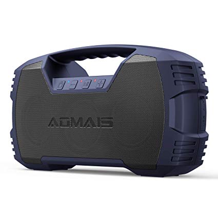 AOMAIS GO Bluetooth Speakers, IXP7 Waterproof, Outdoor 40W Wireless Stereo Pairing Booming Bass Speaker, Bluetooth 5.0, 30-Hour Playtime with 8800mAh Power Bank, Durable for Everywhere (Gentle Blue)