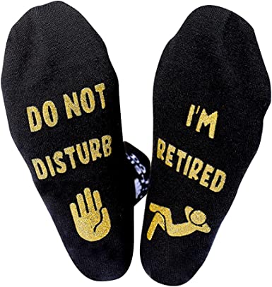 Do Not disturb I am Retired Socks Retirement Gifts For Men Women Dad Mom Retirees Colleagues Office Leavers 2022