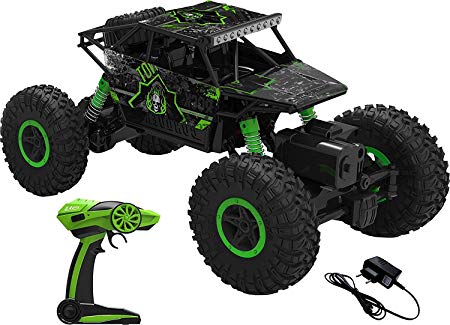 AJUDIYA ENTERPRISE 1:18 Rechargeable 4Wd 2.4GHz Rock Crawler Off Road R/C Car Monster Truck Kids Toys | Remote Control Cars for Kids (Random Colour)