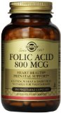 Solgar Folic Acid Vegetable Capsules 800 mcg 250 Count