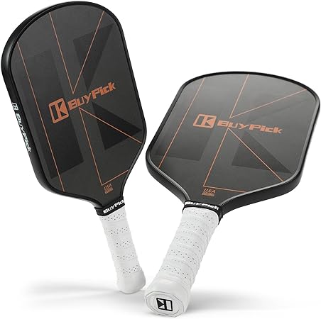 BuyPick Professiona Pickleball Paddles, USA Pickleball Approved Fiberglass Pickleball with Anti-Slip Sweat-Absorbing Grip &Thickened Racket, Light Pickleball Paddle Set Gifts for Men