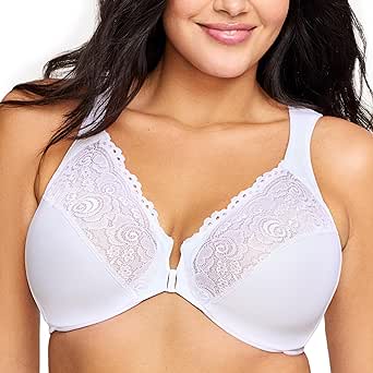 Glamorise Women's Wonderwire Front-closure Bra Underwire #1245