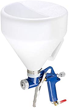 Hiltex 31229 Pneumatic Air Texture Spray Gun, 1.2 Gallon Hopper with Handle | Includes 3 Additional Nozzles (4, 6, 8 mm). (Improved-NEW-8.0 mm Nozzle)