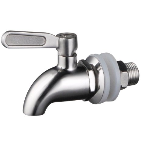 1 X Stainless WorksTM Stainless Steel Beverage Dispenser Replacement Spigot(Polished Finish)