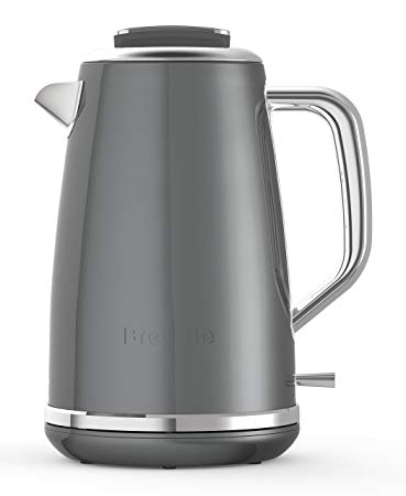 Breville Lustra Electric Jug Kettle, 1.7 Litre, Stainless Steel, Storm Grey