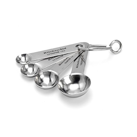 KitchenAid Gourmet Stainless Steel Measuring Spoons, Set of 4