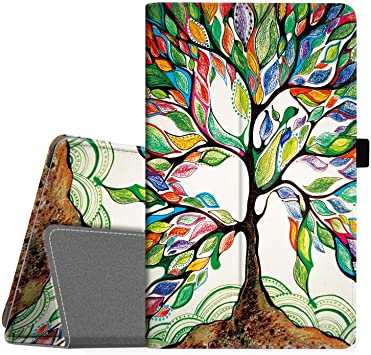 Famavala Folio Case Cover Compatible with 8" Fire HD 8 Tablet [8th / 7th / 6th Generation 2018/2017 / 2016 Release ] (Lucktree)