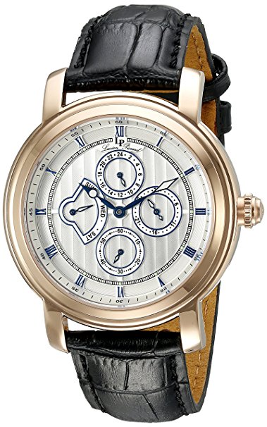 Lucien Piccard Men's 40009-RG-02S Valarta Analog Display Quartz Black Watch