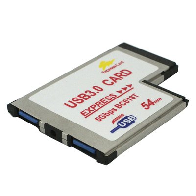 GMYLE(TM) 5Gbps BC618T 54mm 2 Port USB 3.0 Laptop Express Card for Windows 7, XP, Vista