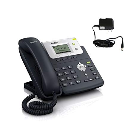 Yealink SIP-T21 (NON-PoE), VoIP Phone w/ 2 Lines, HD Voice, Power Supply Included