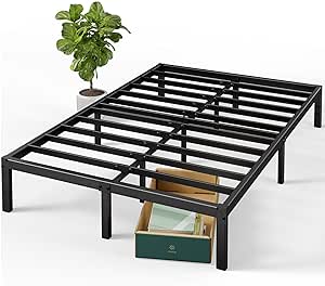 Zinus Elias 14 Inch Metal Platform Bed Frame, Steel Support, No Box Spring Needed, Easy Assembly, Full