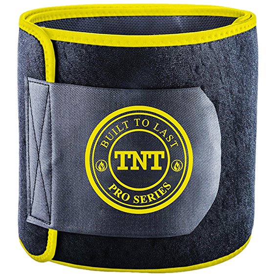 TNT Pro Series Waist Trimmer Weight Loss Ab Belt - Premium Stomach Fat Burner Wrap and Waist Trainer