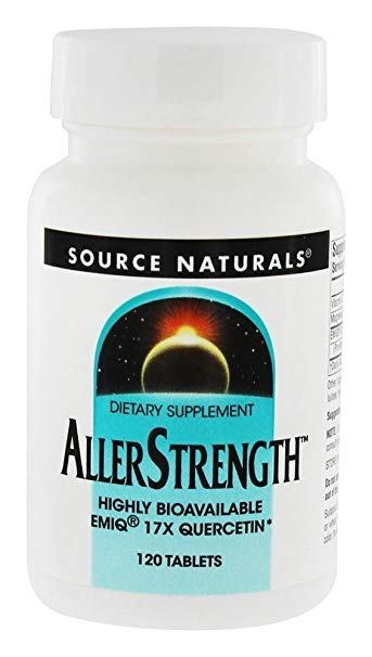 Source Naturals AllerStrength Fast-Acting Seasonal Immune Support - Highly Bioavailable Quercetin - 120 Tablets