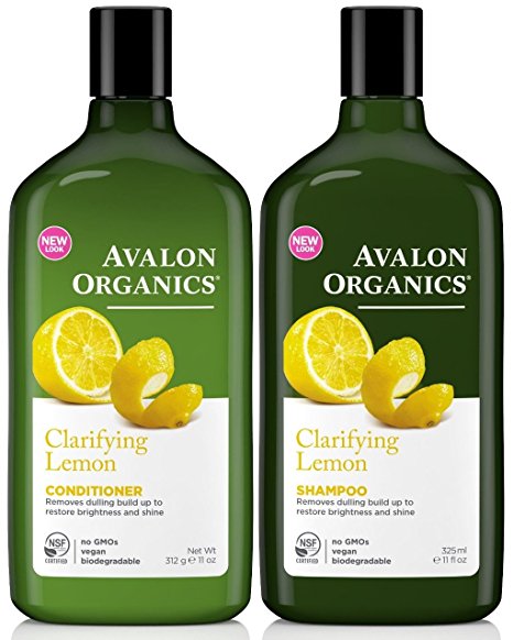 Avalon Organics Clarifying Lemon, DUO Set Shampoo   Conditioner, 11 Ounce, 1 Each