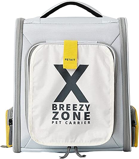 PETKIT Breezy Zone Sac à Dos de Transport pour Chien，expansible, Pliable, Sac à Dos de Voyage pour Chiots et Petits Animaux