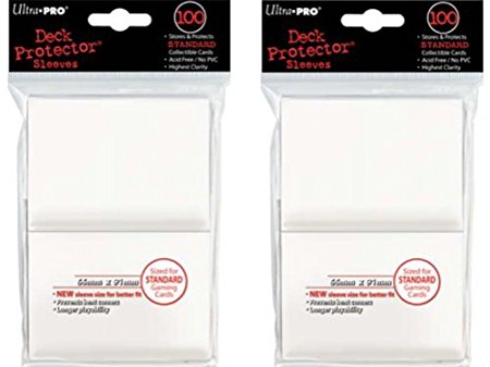 200 Ultra-Pro White Deck Protector Sleeves 2-Packs - Standard Magic the Gathering Size