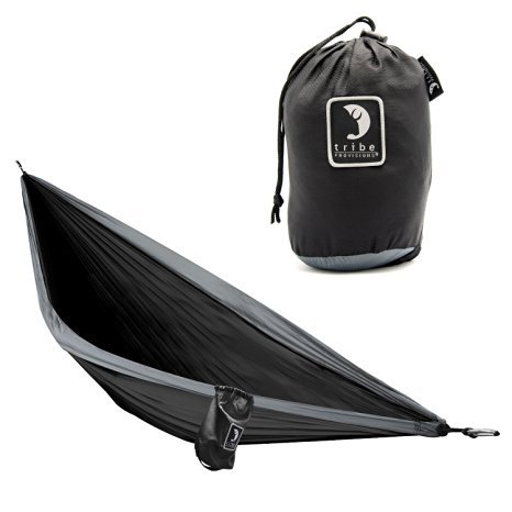 Tribe Provisions Single Person Adventure Hammock - Includes Carabiners and lashing cables