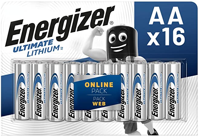Energizer AA Batteries, Ultimate Lithium, Pack of 16
