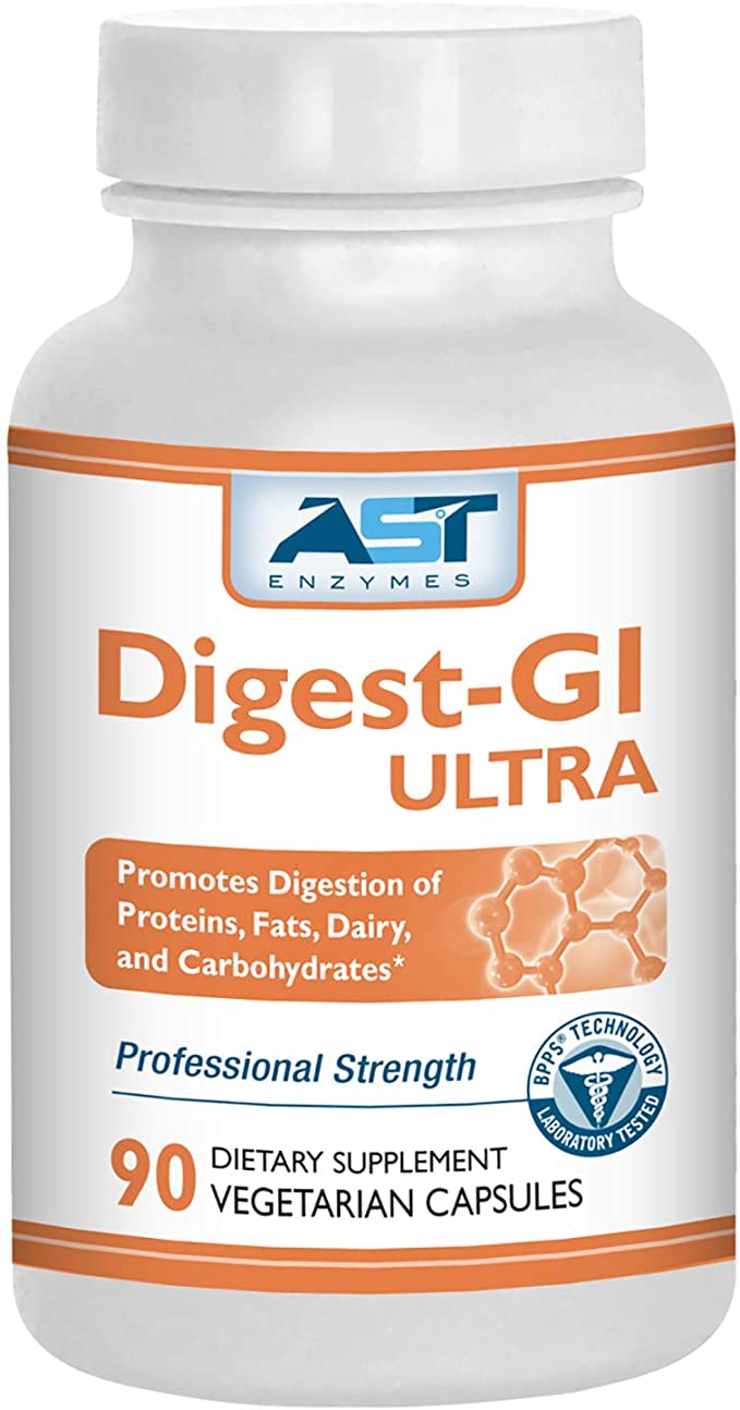 Digest-GI Ultra – 90 Vegetarian Capsules - Overall Digestion Support – Premium Natural Digestive Enzyme Formula – AST Enzymes