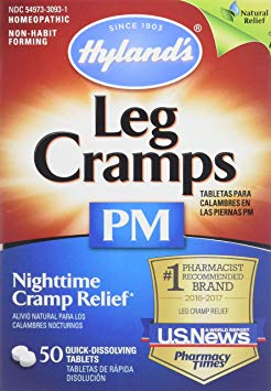 Hyland's Leg Cramps PM With Quinine Tablets 50 ea ( Pack of 4)