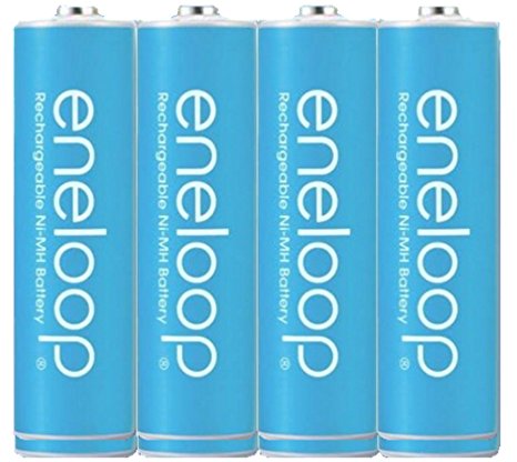 Eneloop Newest Version 4th Generation AA NiMH Pre-Charged Rechargeable Battery Blue Pack of 8