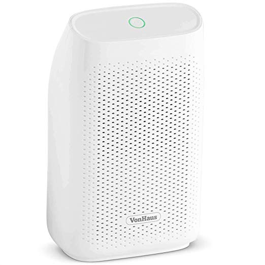 VonHaus 700ml Mini Dehumidifier – White, Compact & Portable – Remove Moisture, Mould & Reduce Damp – Ideal for Wardrobe, Home, Caravans, Garages & Airing Cupboards – With Auto Shut-Off