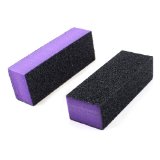Black Purple 4 Way Nail File Art Shiner Polish Buffer Buffing Block 2x